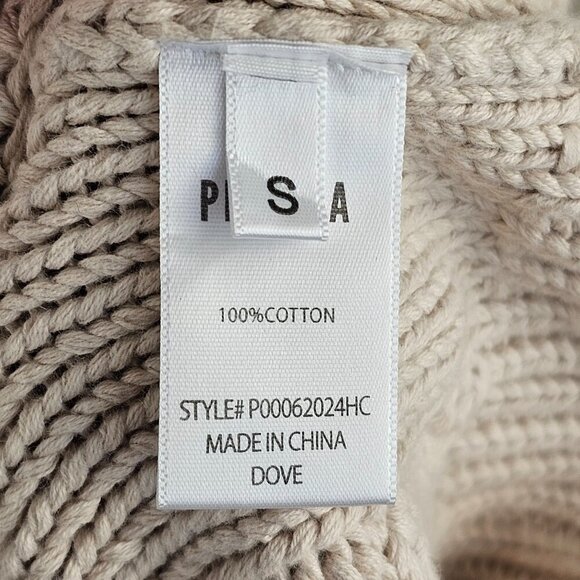 Pistola Kiran Oversized Cable Knit Sweater Vest Sz S - Picture 9 of 11